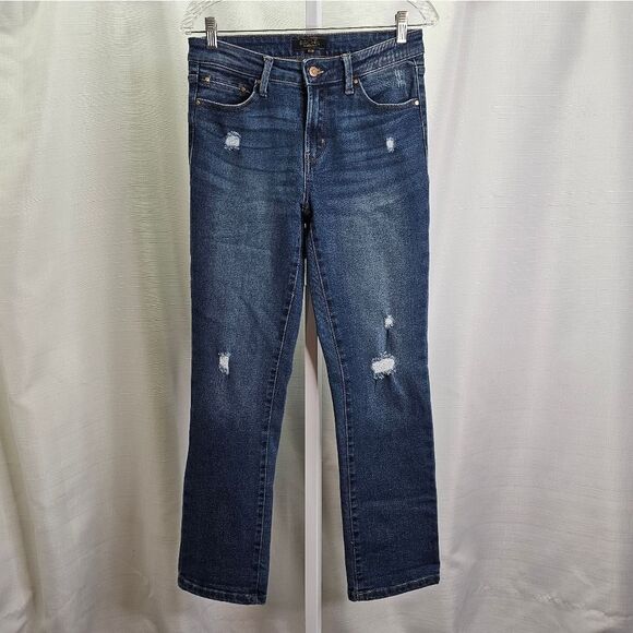 RACHEL Rachel Roy Mid Rise Distressed Girlfriend Jeans Size 6/28 - Picture 1 of 8